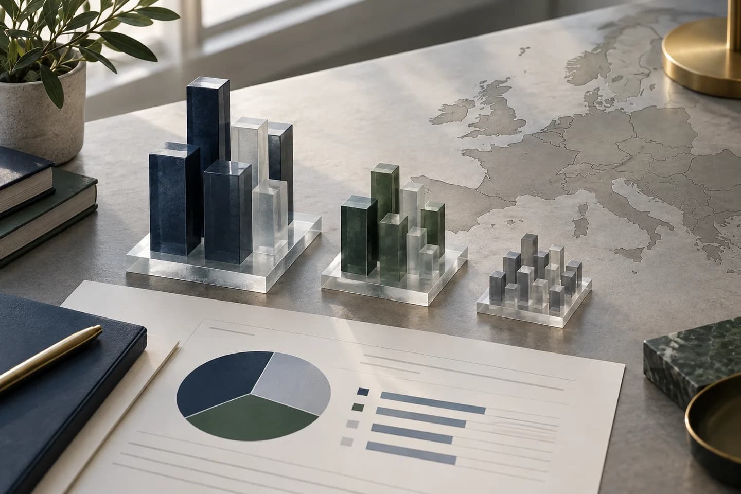 Portefeuille européen réunissant grandes, moyennes et petites capitalisations sur un bureau d’analyse